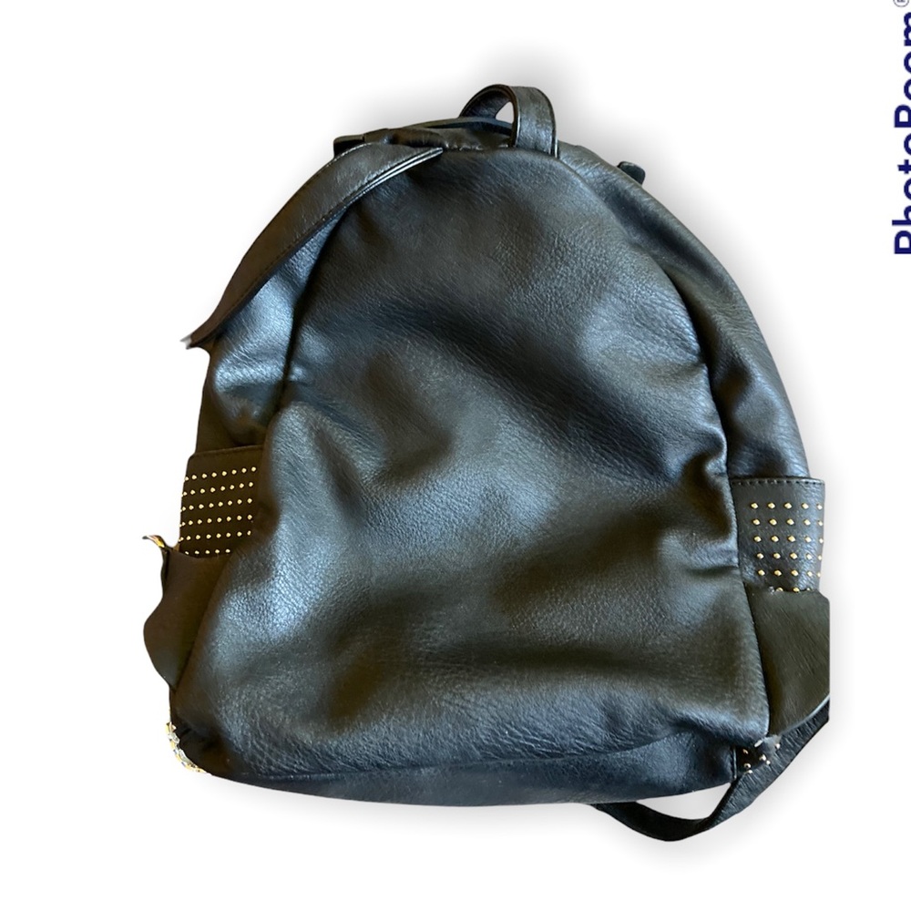 Black backpack, golden studs, O/S - Picture 4 of 5